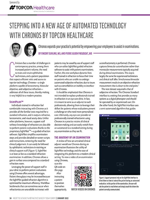 Stepping Into a New Age of Automated Technology With Chronos by Topcon Healthcare